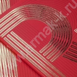 Тетрадь предметная 48л Набор 10шт "Золото на красном" /мат.ламин. 3D фольга/ | Фото 3