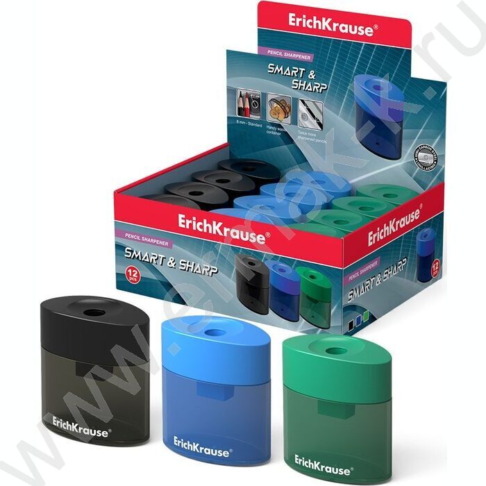 Точилка 1отв. пластик/с контейнером/ Smart&Sharp ассорти | Фото 2