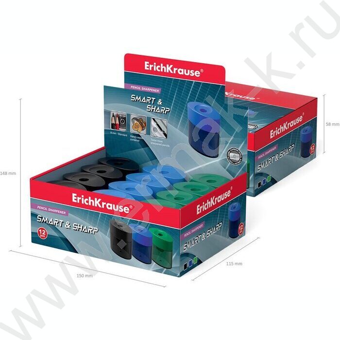 Точилка 1отв. пластик/с контейнером/ Smart&Sharp ассорти | Фото 4