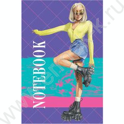 Блокнот  48л А7 3-х цв.блок "Zoomer-girl" | Фото 1