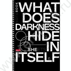 Тетрадь  96л А4 клетка/спираль "In the dark" /выб лак/ | Фото 1