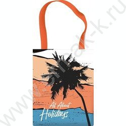 Сумка-шопер 31*39см "Малибу", полноцветная печать, на молнии с карманом | Фото 1