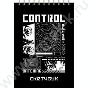 Блокнот  50л А5 верх. спираль  "Anime Style" /клетка