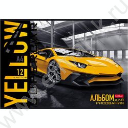 Альбом д/рисования 12л "Спортивные авто" ассорти | Фото 1