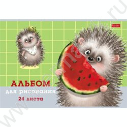 Альбом д/рисования 24л "Хорошо быть ёжиком"/тиснение/ ассорти | Фото 2
