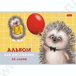 Альбом д/рисования 24л "Хорошо быть ёжиком"/тиснение/ ассорти | Фото 3