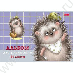 Альбом д/рисования 24л "Хорошо быть ёжиком"/тиснение/ ассорти | Фото 5