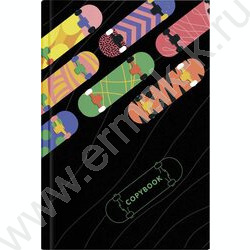 Тетрадь  96л А5 клетка/тв.обл. "Яркие скейтборды" | Фото 1