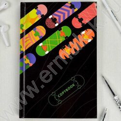 Тетрадь  96л А5 клетка/тв.обл. "Яркие скейтборды" | Фото 5