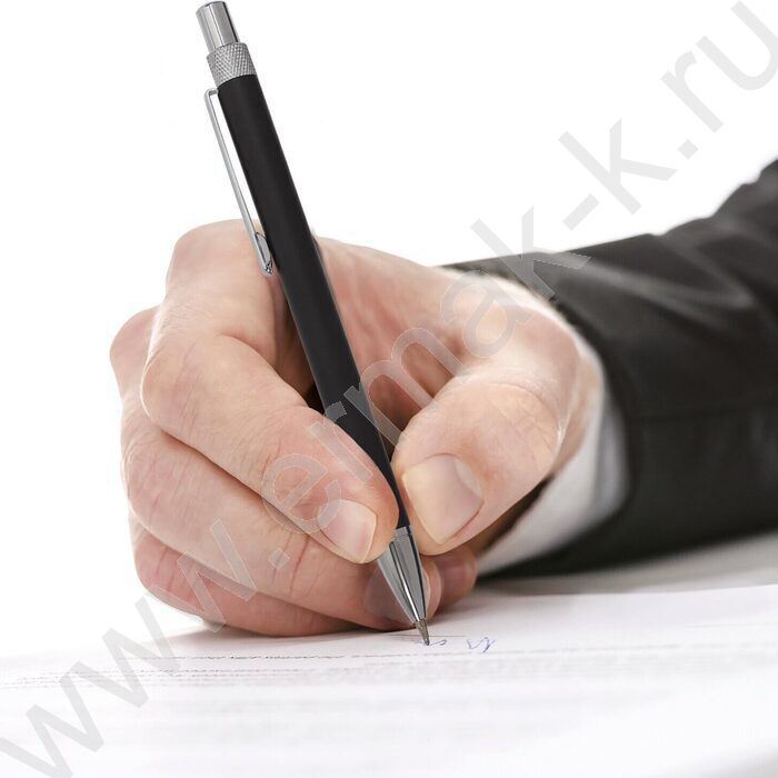 Ручка шар синяя "Allegro" /корпус черный с хромированными деталями | Фото 8