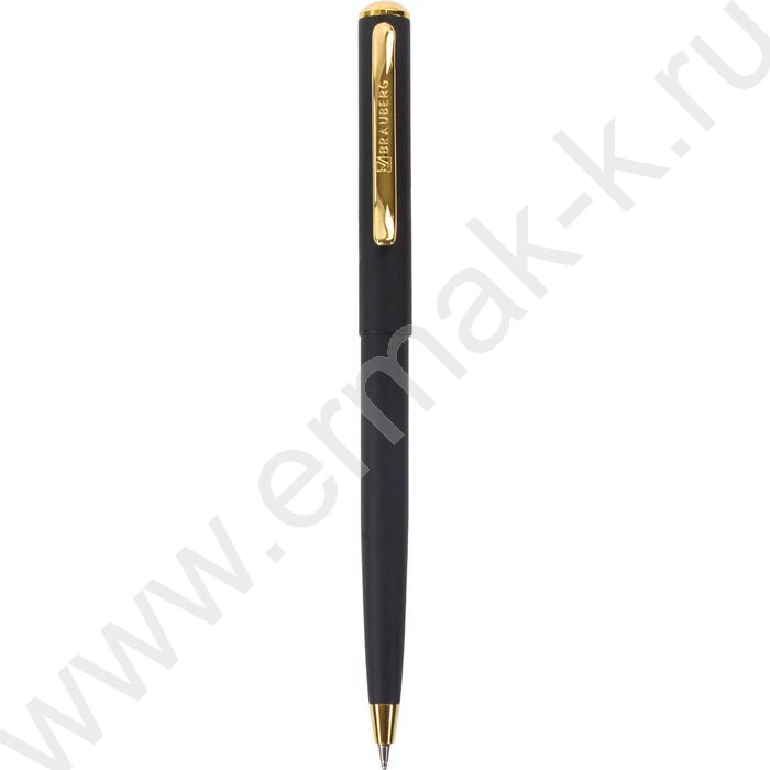 Ручка шар синяя, 0,5мм "Maestro" /корпус черный с золотистым | Фото 1