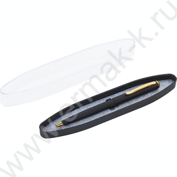Ручка шар синяя, 0,5мм "Maestro" /корпус черный с золотистым | Фото 6