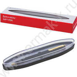 Ручка шар синяя, 0,5мм "Maestro" /корпус черный с золотистым | Фото 7