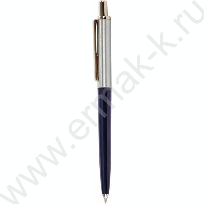 Ручка шар синяя, 0,5мм "Soprano" /корпус серебристый с синим | Фото 1