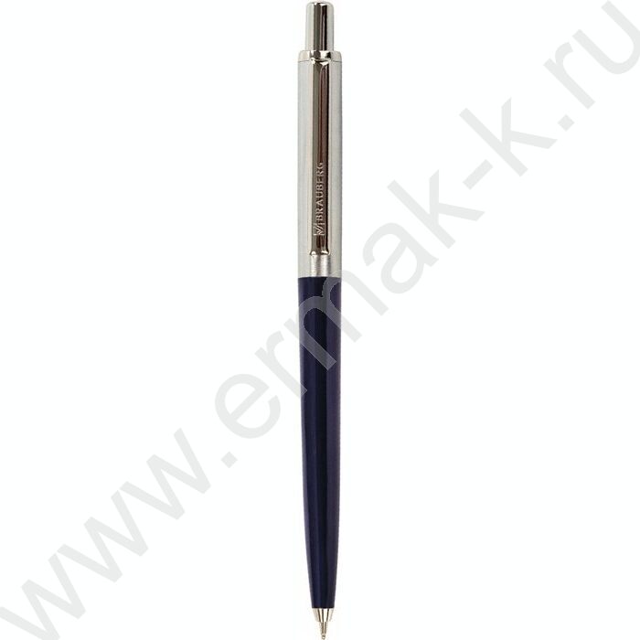 Ручка шар синяя, 0,5мм "Soprano" /корпус серебристый с синим | Фото 2