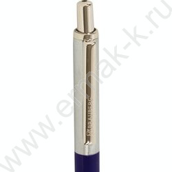 Ручка шар синяя, 0,5мм "Soprano" /корпус серебристый с синим | Фото 4