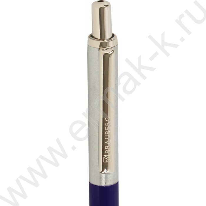 Ручка шар синяя, 0,5мм "Soprano" /корпус серебристый с синим | Фото 4