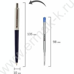 Ручка шар синяя, 0,5мм "Soprano" /корпус серебристый с синим | Фото 6