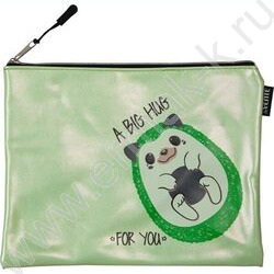 Папка для тетрадей A5 "Avocado Hug" иск.кожа,  молния сверху, | Фото 1