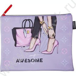 Папка для тетрадей A5 "Fashion" иск.кожа,  молния сверху | Фото 1