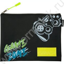 Папка для тетрадей A5 "Game Zone" силикон,  молния сверху | Фото 1