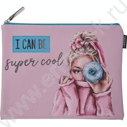 Папка для тетрадей A5 "Super Cool" иск.кожа,  молния сверху | Фото 1