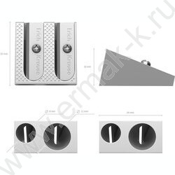 Точилка 2отв. метал Ferro Plus | Фото 3