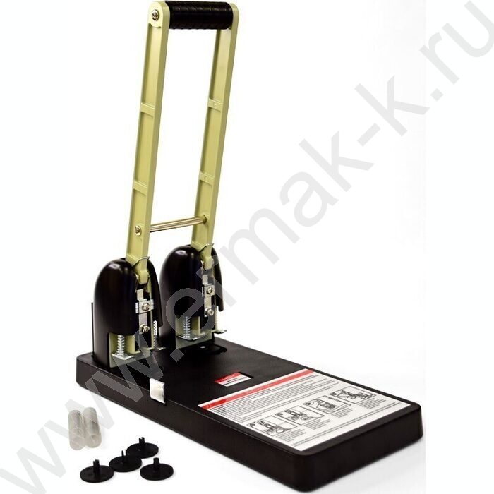 Дырокол 150л метал /линейка/ черный | Фото 1