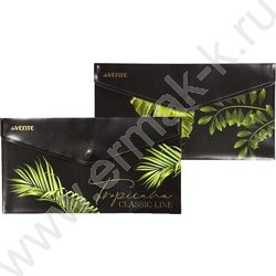 Папка-конверт на кнопке Travel-size D "Tropicana"  с рисунком, тиснение фольгой, 180мкм /ассорти | Фото 2