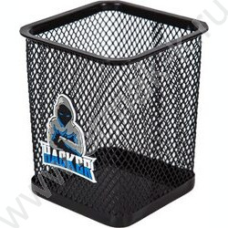 Подставка д/каранд. и ручек 8*8*9,8см квадратная, сетчатая металлическая, черная "Hacker" | Фото 1