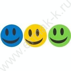 Стирательная губка д/офисной доски d=9см "Smile" /EVA и фетр /ассорти /блистер | Фото 1