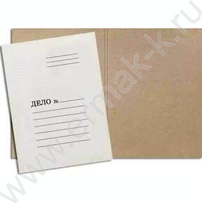 Скоросшиватель Дело картон белый б/зажима A4 350г/м²