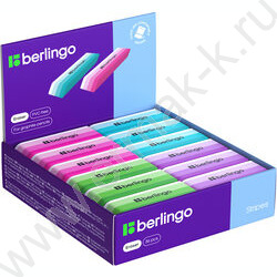 Ластик прямоугольный/скошенный "Stripes" /50*19*9мм, термопластичная резина /ассорти | Фото 6