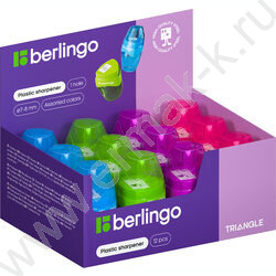 Точилка 1отв. пластик "Triangle" /с контейнером /ассорти | Фото 6