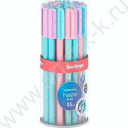 Ручка гелевая черная 0,5мм  "Haze" /прорезиненный корпус /ассорти | Фото 7