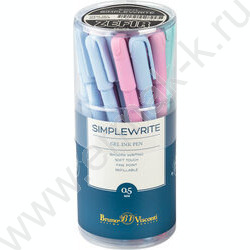 Ручка гелевая черная 0,5мм SimpleWrite Zefir покрытие Soft Touch,3 цвета корпуса | Фото 4