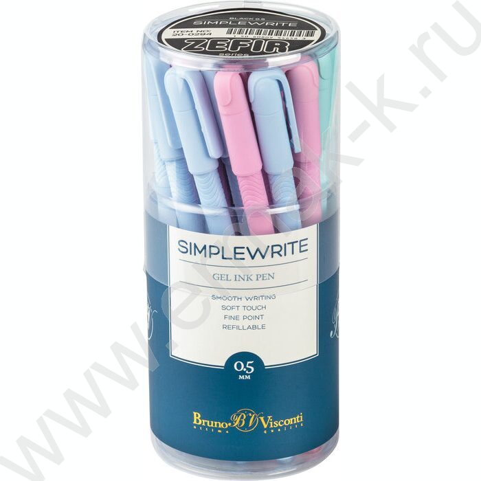 Ручка гелевая черная 0,5мм SimpleWrite Zefir покрытие Soft Touch,3 цвета корпуса | Фото 4