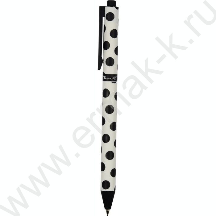 Ручка шар авт ArtClick. Black polka dots синяя 0,5мм | Фото 1
