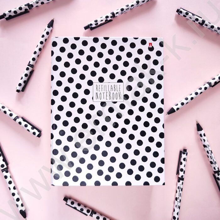 Ручка шар авт ArtClick. Black polka dots синяя 0,5мм | Фото 6