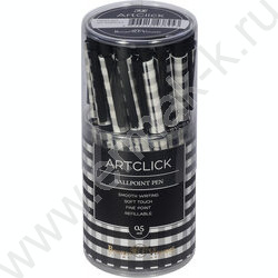 Ручка шар авт ArtClick. Монохром. Клетка синяя 0,5мм | Фото 4