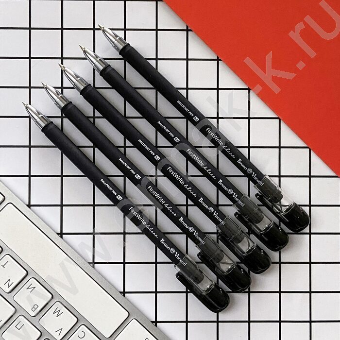 Ручка шар FirstWrite. Black синяя 0,5мм | Фото 6