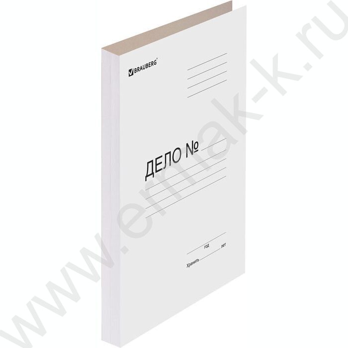 Скоросшиватель Дело картон белый б/зажима A4 440г/м² мелованный | Фото 1