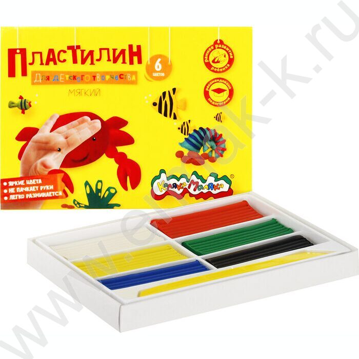 Пластилин   6цв  90г Каляка-Маляка+стек д/творчества | Фото 3