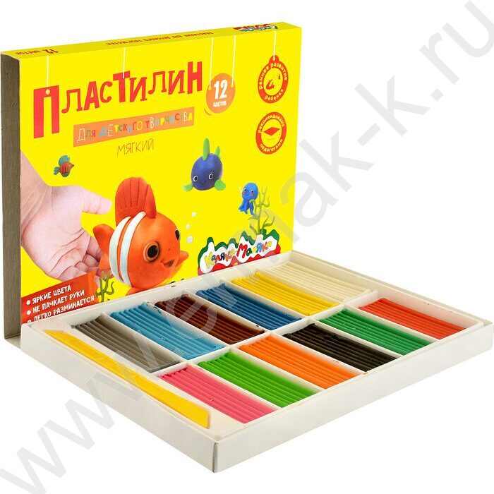 Пластилин  12цв 180г Каляка-Маляка+стек д/творчества | Фото 4