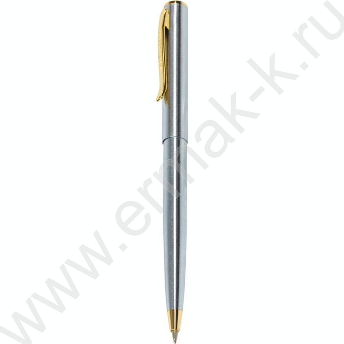 Ручка шар синяя, 0,5мм "Maestro" /корпус серебристый с золотистым | Фото 2