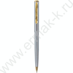 Ручка шар синяя, 0,5мм "Maestro" /корпус серебристый с золотистым | Фото 3