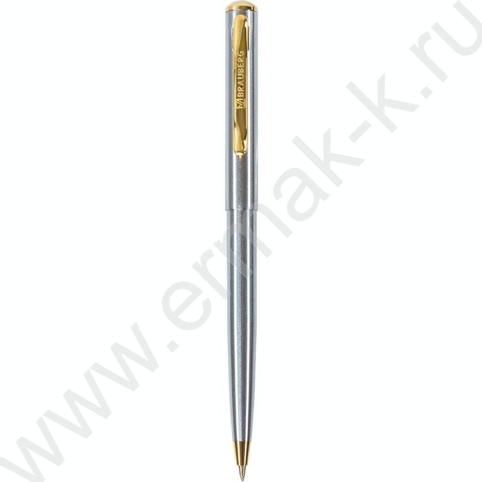 Ручка шар синяя, 0,5мм "Maestro" /корпус серебристый с золотистым | Фото 3