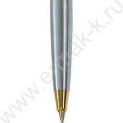 Ручка шар синяя, 0,5мм "Maestro" /корпус серебристый с золотистым | Фото 4