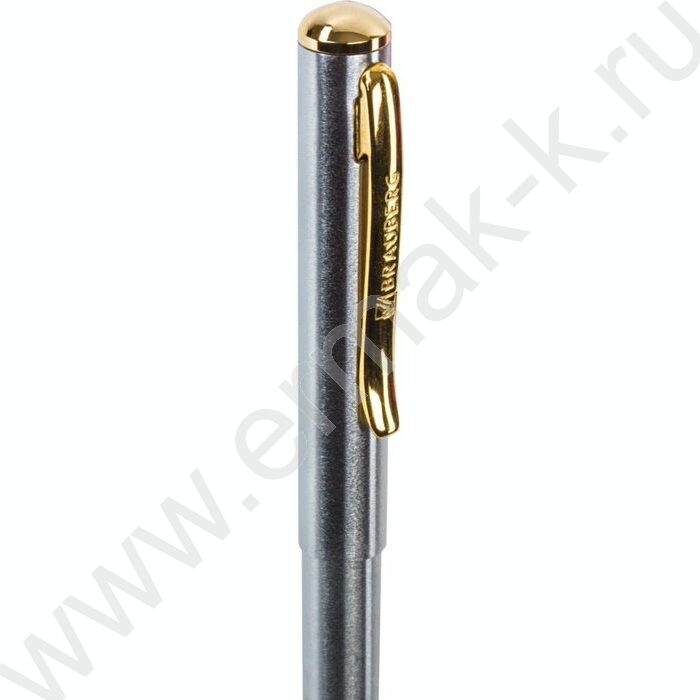 Ручка шар синяя, 0,5мм "Maestro" /корпус серебристый с золотистым | Фото 5
