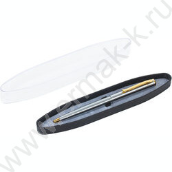 Ручка шар синяя, 0,5мм "Maestro" /корпус серебристый с золотистым | Фото 6